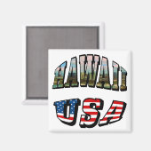 Hawaii Picture and USA Magnet (Vorderseite/Rückseite)