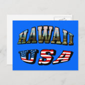 Hawaii Picture and USA Postkarte (Vorne/Hinten)