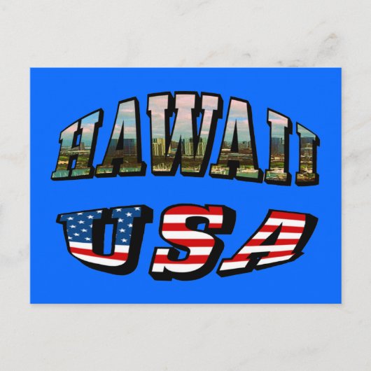 Hawaii Picture and USA Postkarte (Vorderseite)