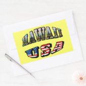 Hawaii Picture and USA Rechteckiger Aufkleber (Umschlag)