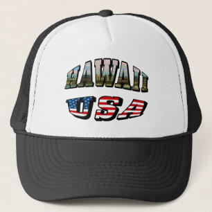 Hawaii Picture and USA Truckerkappe