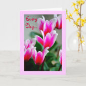 Hawaii Pink Cyclamen Blume, gut machen Karte (Gelbe Blume)