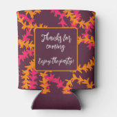 Hawaii Pink Orange Beach Wedding Gefallen Dosenkühler (Rückseite)