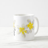 Hawaii Plumeria Blume Kaffeetasse (VorderseiteRechts)