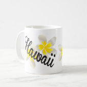 Hawaii Plumeria Blume Kaffeetasse (Vorderseite Links)