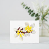 Hawaii Plumeria Blume Postkarte (Stehend Vorderseite)