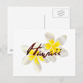 Hawaii Plumeria Blume Postkarte (Vorne/Hinten)