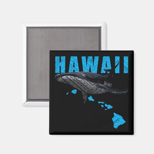 HAWAII-POLYNESISCHE DREIGEL HUMPBACK HAWAII-INSELN MAGNET (Vorderseite/Rückseite)