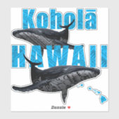 HAWAII-POLYNESISCHE TRIBAL HUMPBACKS HAWAII-INSELN AUFKLEBER (Blatt)
