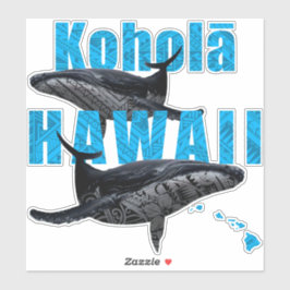 HAWAII-POLYNESISCHE TRIBAL HUMPBACKS HAWAII-INSELN AUFKLEBER