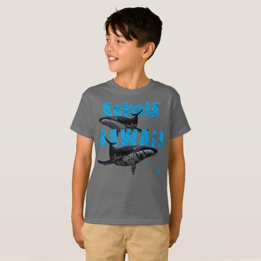 HAWAII-POLYNESISCHE TRIBAL HUMPBACKS HAWAII-INSELN T-Shirt (Vorne ganz)