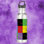 Hawaii Pop Art Staat Kontur Muster Edelstahlflasche<br><div class="desc">Magst du Hawaii? Eine Wasserflasche mit einem farbenfrohen Pop-Kunstmuster mit dem US-Staat Hawaii in Gelb,  Grün,  Rot,  Schwarz,  Blau und lila.</div>