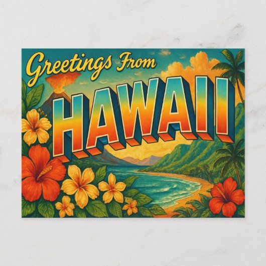 Hawaii Postcard Postkarte (Vorderseite)