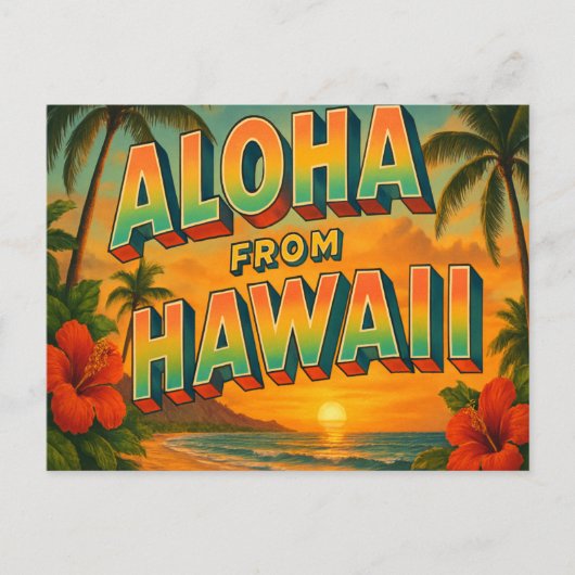 Hawaii Postcard Postkarte (Vorderseite)