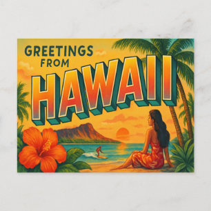 Hawaii Postcard Postkarte