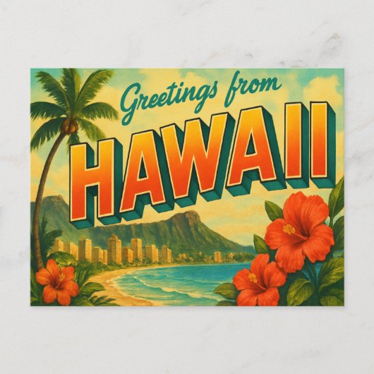 Hawaii Postcard Postkarte (Vorderseite)