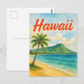 Hawaii Postkarte (Vorne/Hinten)