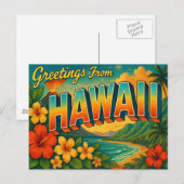 Hawaii Postkarte (Vorne/Hinten)