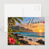 Hawaii postkarte (Vorne/Hinten)