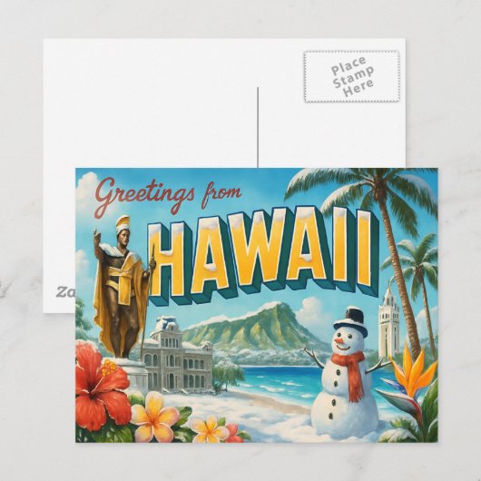 HAWAII Postkarte (Vorne/Hinten)