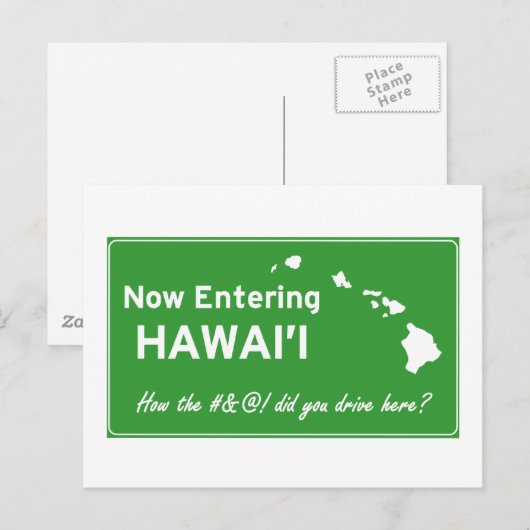 Hawaii Postkarte (Vorne/Hinten)