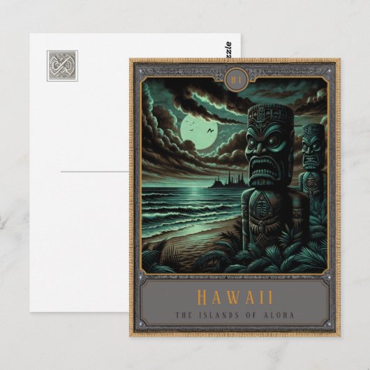 Hawaii | Postkarte Gothic Art (Vorne/Hinten)