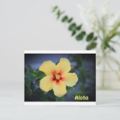 hawaii Postkarte mit der hawaii Staat Blume. (Stehend Vorderseite)