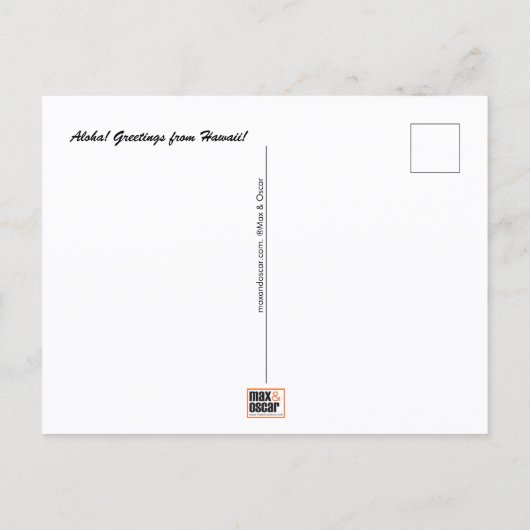 Hawaii-Postkarte Postkarte (Rückseite)