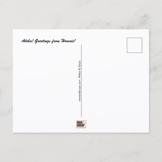 Hawaii-Postkarte Postkarte (Rückseite)