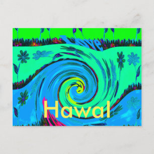 Hawaii-Postkarten-Horizontalvorlage Postkarte