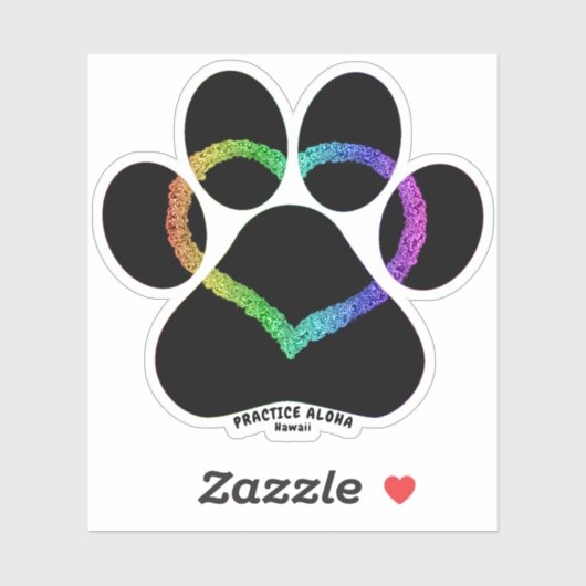Hawaii Practice Aloha - Kitty Liebe Rainbow Aufkleber (Blatt)