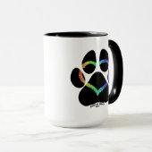 Hawaii Practice Aloha - Puppy Liebe Rainbow Tasse (VorderseiteRechts)
