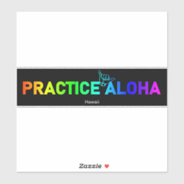 Hawaii Practice Aloha Rainbow Shaka (Hang lose) Aufkleber