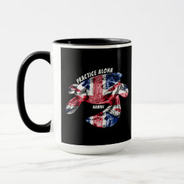 Hawaii Practice Aloha - Tribal Honu HIFlag Tasse