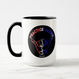 Hawaii praktiziert Aloha Flag Shaka (Hang locker) Tasse