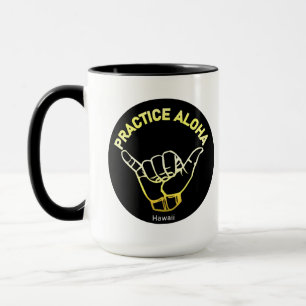 Hawaii praktiziert Aloha Golden Shaka (Hang locker Tasse