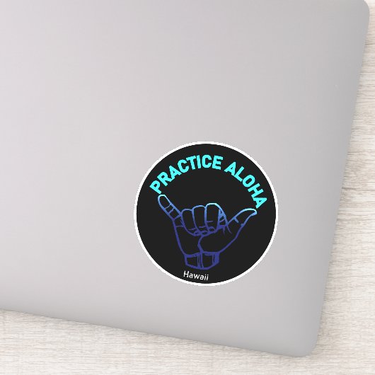 Hawaii praktiziert Aloha HIPacific Shaka (Hang los Aufkleber (Detail)
