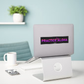 Hawaii praktiziert Aloha PurpleRay Shaka (Hang los Aufkleber (Laptop auf Schreibtisch)