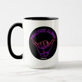 Hawaii praktiziert Aloha PurpleRay Shaka (Hang los Tasse