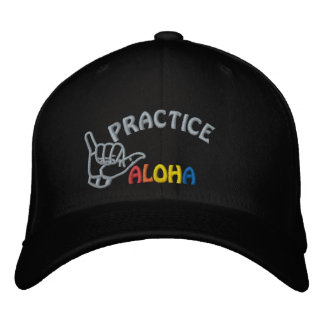 Hawaii praktiziert Aloha Shaka (Hang locker) Bestickte Baseballkappe