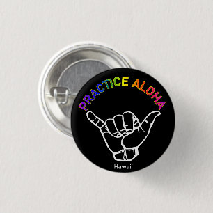 Hawaii praktiziert Aloha Shaka (Hang locker) Button