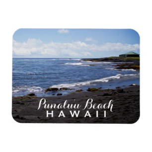 Hawaii • Punalu'u schwarze Sand-Strände Magnet