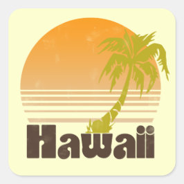 Hawaii Quadratischer Aufkleber