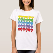 Hawaii Rainbow Hearts T-Shirt (Vorderseite)