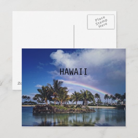 HAWAII RAINBOW POSTCARD POSTKARTE (Vorne/Hinten)