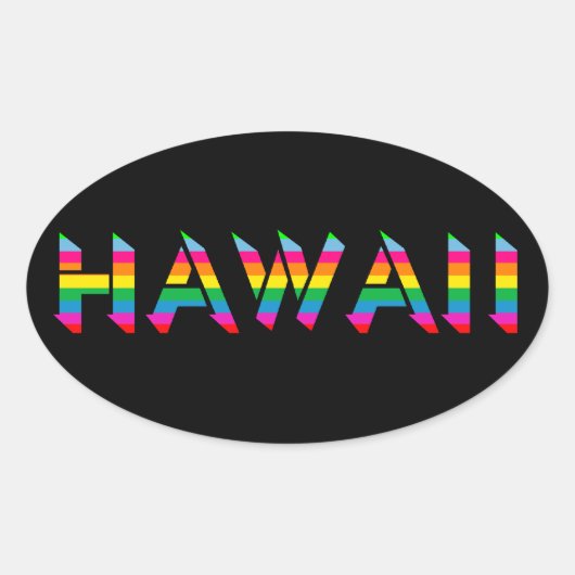 Hawaii Rainbow Stickers (Vorderseite)