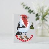 HAWAII RED CRESTED CARDINAL—Bible verse Postkarte (Stehend Vorderseite)