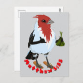 HAWAII RED CRESTED CARDINAL—Bible verse Postkarte (Vorne/Hinten)