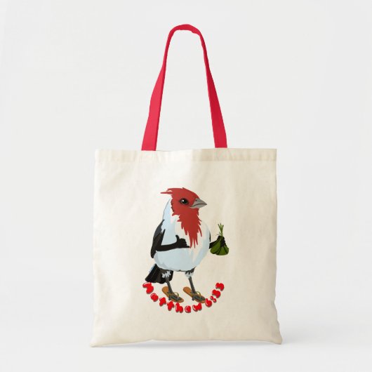 HAWAII RED CRESTED CARDINAL—Bible verse Tragetasche (Vorne)