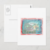 Hawaii Red Floral Postkarte (Vorne/Hinten)